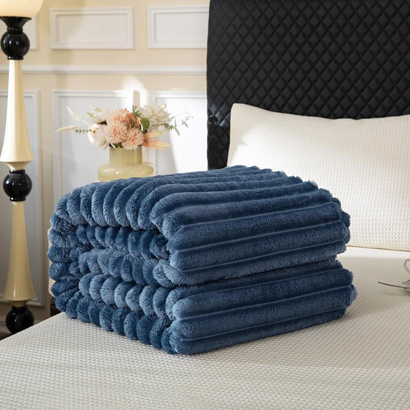 Solid Color Fuzzy Blanket, Soft Comfortable Warm Throw Blanket, Bedroom Blanket, Air-Conditioned Room Blanket, Warm Nap Blanket for Home Office Travel