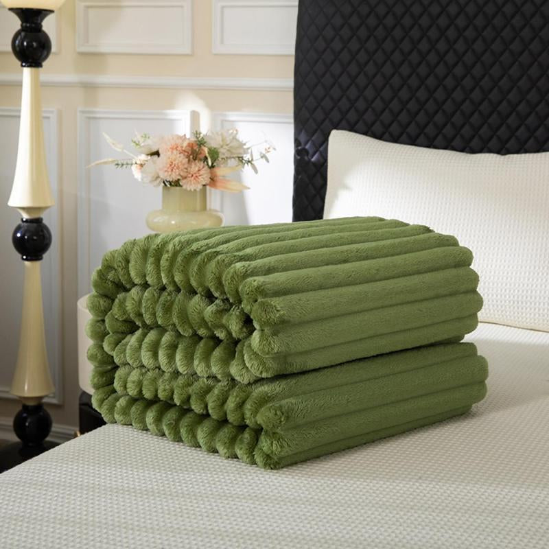 Solid Color Fuzzy Blanket, Soft Comfortable Warm Throw Blanket, Bedroom Blanket, Air-Conditioned Room Blanket, Warm Nap Blanket for Home Office Travel