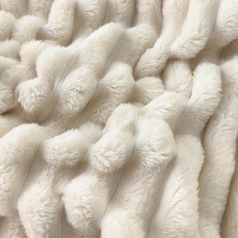 Solid Color Fuzzy Blanket, Soft Comfortable Warm Throw Blanket, Bedroom Blanket, Air-Conditioned Room Blanket, Warm Nap Blanket for Home Office Travel